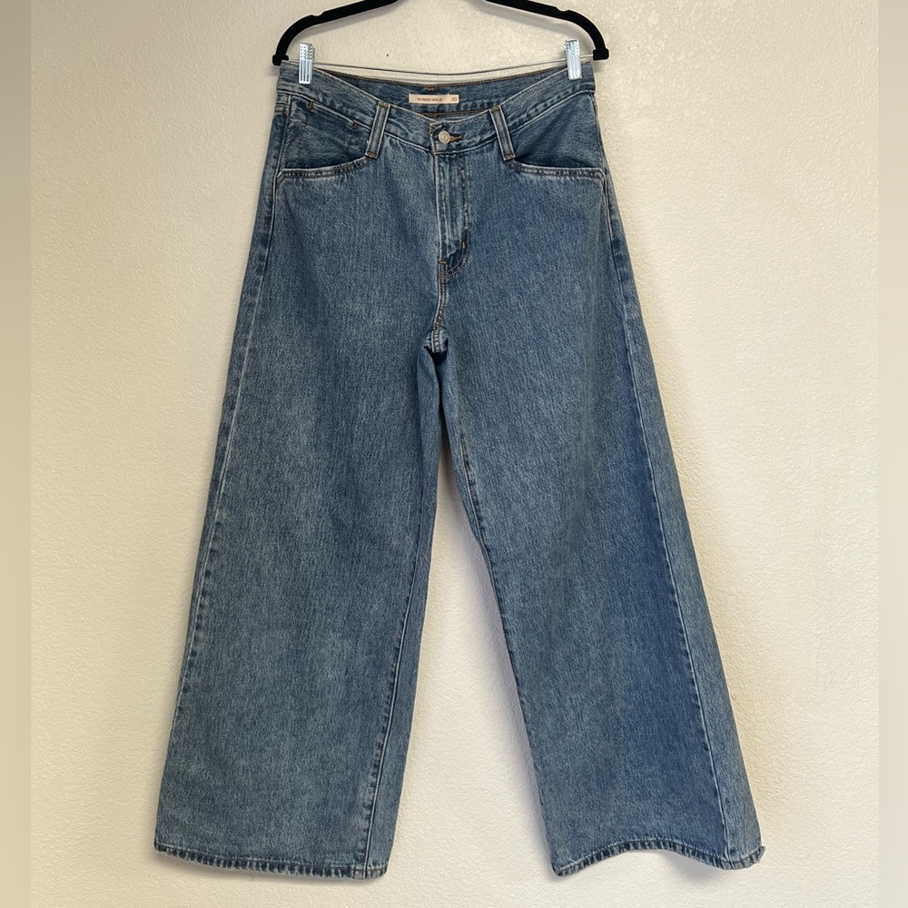 Levi’s ‘94 Baggy Wide Leg Jeans High Rise Medium Wash Denim 90s Vintage size 30 - Picture 2 of 7